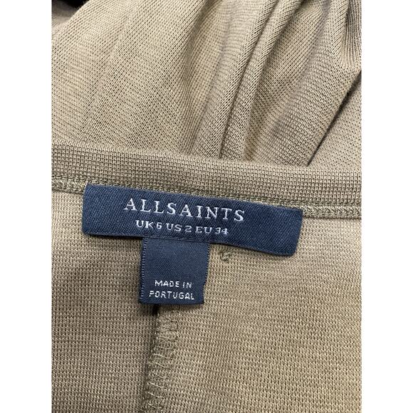 Allsaints 'Katarina' Green Cotton Sleeveless Maxi Dress Size 2 - Picture 4 of 5